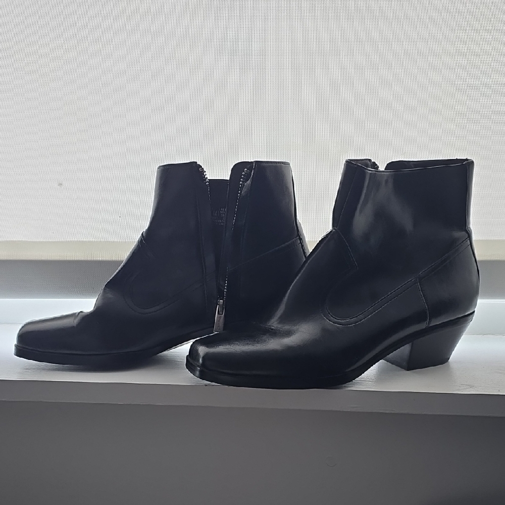 Calvin Klein Black Ankle Boots with Elastic Panels